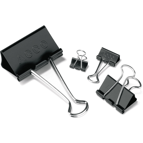 Foldback Clips, 1" W, 3/8" Opening - Acco 754911
