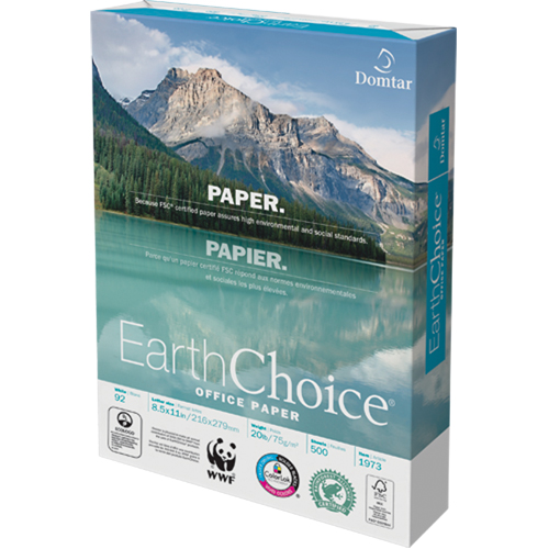 Papier pour le bureau EarthChoice, FSC, 8-1/2" x 11", 20 lb, Blanc -  