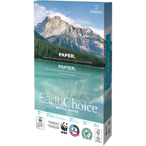EarthChoice&reg; Office Paper, FSC, 8-1/2" x 14", 20 lbs., White -  