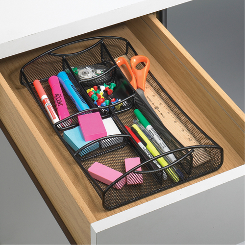 OnyxSteel Mesh Desktop Organizers - Safco 3262BL