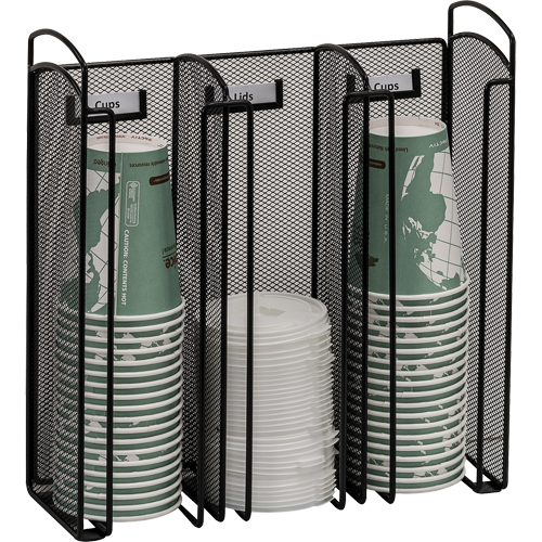 Organisateur Onyx pour verres et couvercles - Safco 3292BL