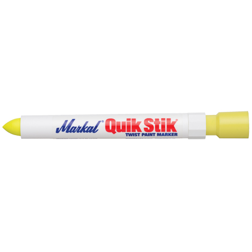 Quik Stik&reg; Paint Marker, Solid Stick, Fluorescent Yellow - Markal 061041