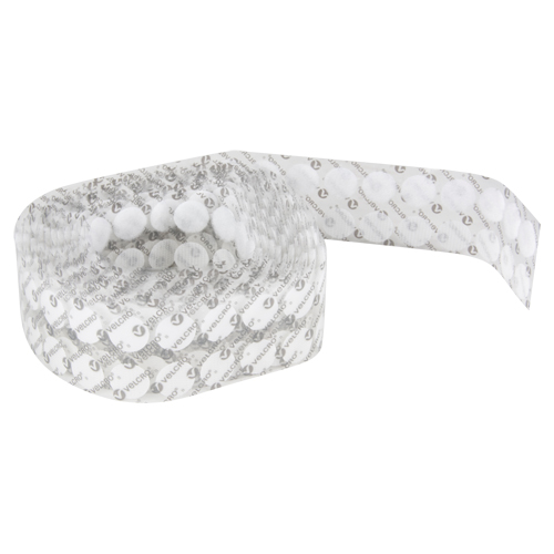 Fastener Coins, Hook & Loop, 3/4" Dia., Adhesive, White - Velcro Companies 91824
