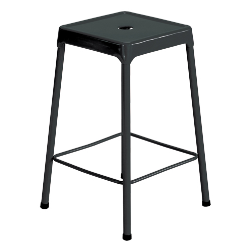 Counter Stool, Stationary, Fixed Height, 250 lbs. Capacity - Safco 6605BL