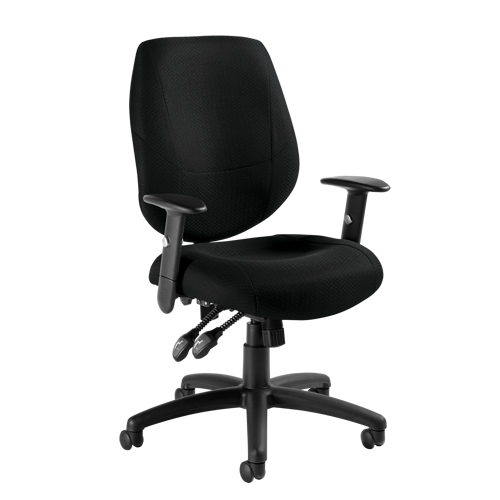 Six 31 Operator Chair, Fabric, Black, 250 lbs. Capacity - Offices To Go OTG11631B