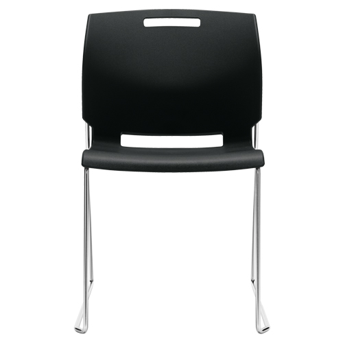 Chaise, Plastique, Hauteur 32-1/2", Capacit&eacute; 300 lb, Noir - Offices To Go 6711 BLK CM