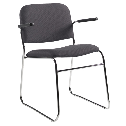 Chaise, Tissu, Hauteur 30", Capacit&eacute; 200 lb, Noir - Offices To Go 2151 TC74 CHM
