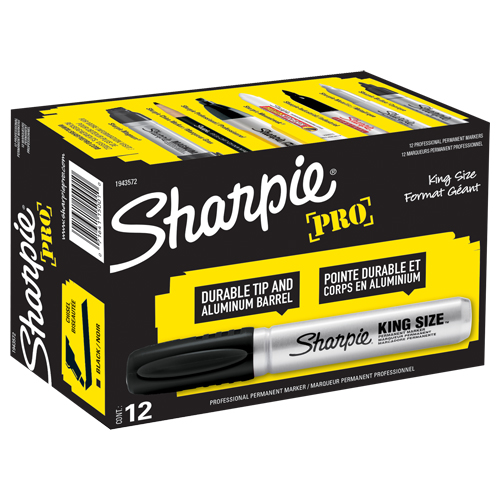 King Size Permanent Marker, Black, Chisel Tip - Sharpie 234443