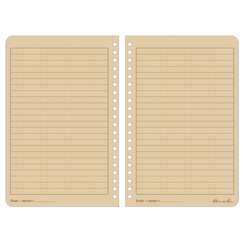 Side-Spiral Notebook, Soft Cover, Tan, 64 Pages, 4-5/8" W x 7" L - Rite In The Rain 973T
