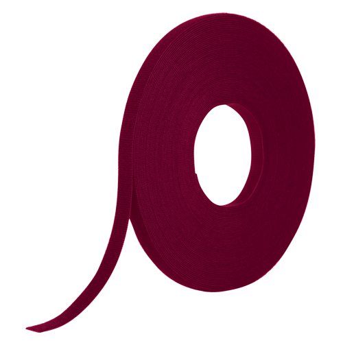 One-Wrap&reg; Fire-Retardant Fastener Tape, Hook & Loop, 25 yds x 1/2", Self-Grip, Cranberry - Velcro Companies 151505