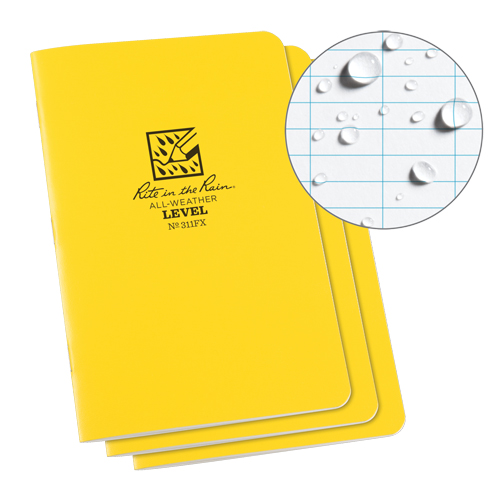 Notebook, Soft Cover, Yellow, 48 Pages, 4-5/8" W x 7" L - Rite In The Rain 311FX
