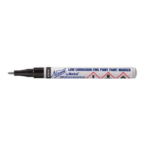 Nissen&reg; Low-Corrosion Fine-Point Paint Marker, Liquid, Black - Markal 028780
