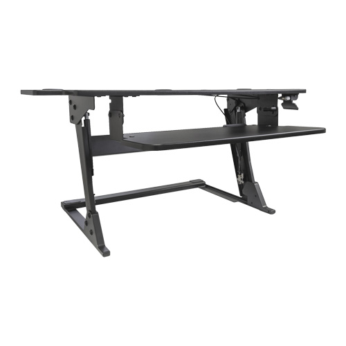Poste de travail assis-debout Goya, Mod&egrave;le de bureau, 20" h x 42" la x 16" p, Noir - Horizon Seating SSW42