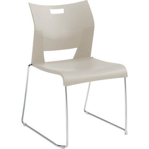Chaise de formation sans bras Duet, Plastique, Hauteur 33-1/4", Capacit&eacute; 350 lb, Blanc - Offices To Go 6621 IVC CM CG