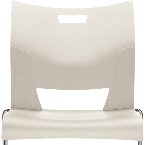 Chaise de formation sans bras Duet, Plastique, Hauteur 33-1/4", Capacit&eacute; 350 lb, Blanc - Offices To Go 6621 IVC CM CG