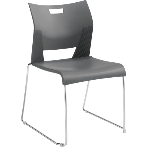 Duet Armless Training Chair, Plastic, 33-1/4" High, 350 lbs. Capacity, Grey - Offices To Go 6621 SHW CM CG