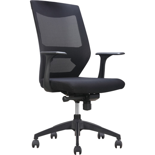 Chaise de bureau ajustable &agrave; basculement synchronis&eacute; s&eacute;rie Activ, Tissu/Mailles, Noir, Capacit&eacute; 275 lb - Horizon Seating A-48