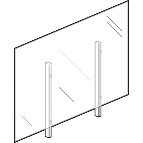Sneeze Guard, 48" W x 36" H - Offices To Go GCAMSG3648LP