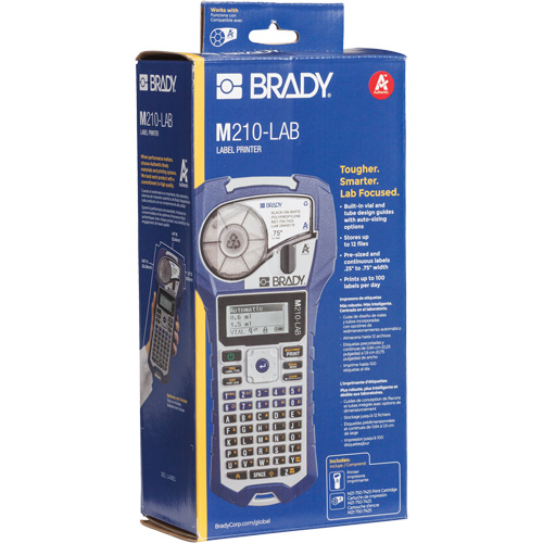Handheld Label Maker, 0.75" Tape - Brady M210-LAB