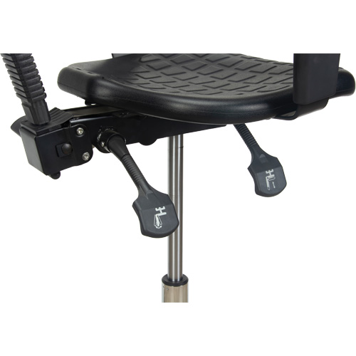 Tabouret ergonomique robuste avec accoudoirs r&eacute;glables, Stationnaire, Ajustable Hauteur, Capacit&eacute; 250 lb - KLETON 