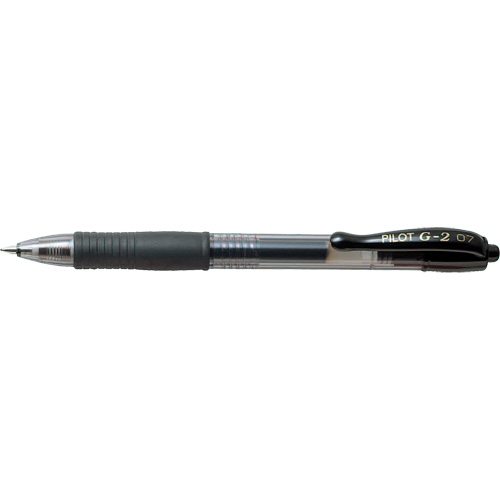 Stylo &agrave; encre gel G2, Noir, 0,7 mm, R&eacute;tractable - Pilot BLG2-7-BK