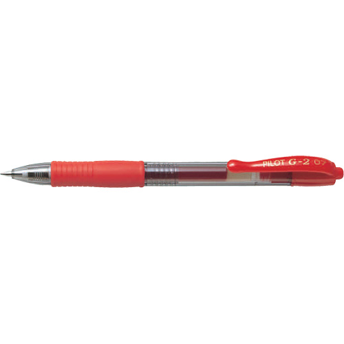 Stylo &agrave; encre gel G2, Rouge, 0,7 mm, R&eacute;tractable - Pilot BLG2-7-RD