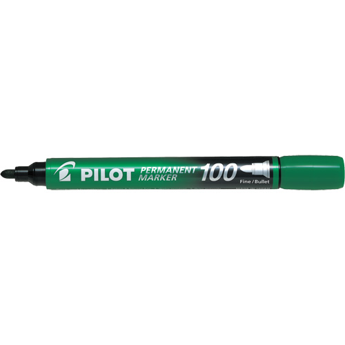 Series 100 Permanent Marker, Green, Bullet Tip - Pilot SCA-100-GN