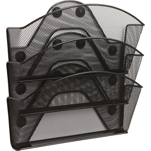 Onyx Magnetic Mesh File Pocket, 3 Pockets - Safco 4175BL
