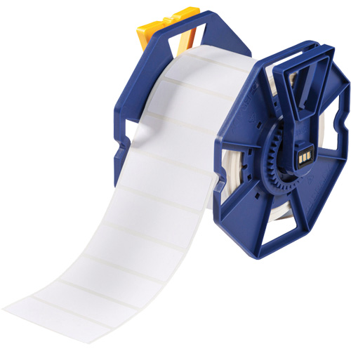 UL Approved Permanent Adhesive Labels, Polyester, 3" L x 1" H, White - Brady J-18-2475