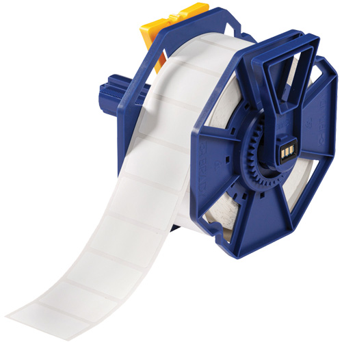 &eacute;tiquettes adh&eacute;sives permanentes homologu&eacute;es UL, Polyester, 2" lo x 1" h, Blanc - Brady J-137-2475