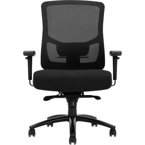Chaise &agrave; dossier haut avec m&eacute;canisme &agrave; basculement synchronis&eacute; robuste Raven 400, Mailles, Noir, Capacit&eacute; 400 lb - Offices To Go OTG10703B