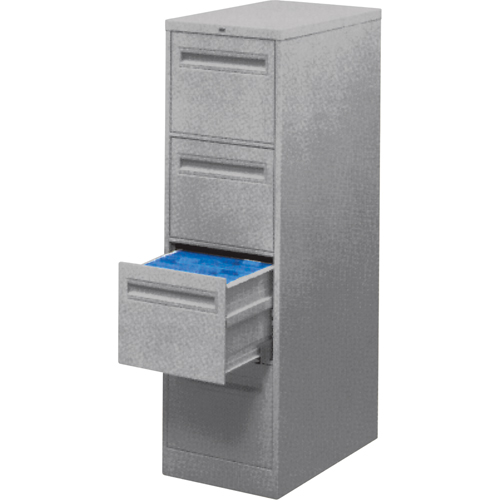 Vertical Filing Cabinet with Recessed Drawer Handles, 3 Drawers, 18.15" W x 26.56" D x 40" H, Grey - Offices To Go 26-352 GRY