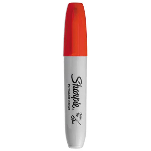 Marqueur permanent, Rouge, Pointe Ciseau - Sharpie 38202