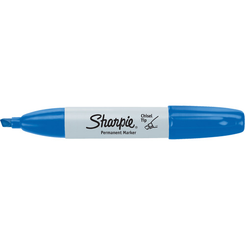 Marqueur permanent, Bleu, Pointe Ciseau - Sharpie 38203