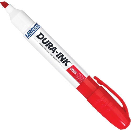 Marqueur Dura-Ink no 55, Rouge, Pointe Ciseau - Markal 096528