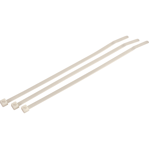 Cable Ties, 11-1/2" Long, 30 lbs. Tensile Strength, Black -  