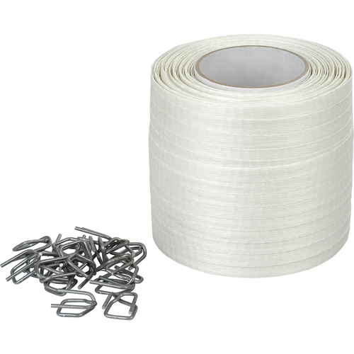 Feuillard en cordon tiss&eacute;, Polyester, 1/2" la x 750' lo - Cordex 40W-HP