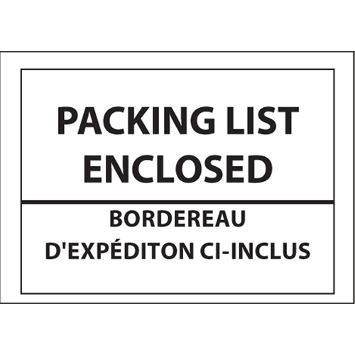 Packing List Envelopes, 4" L x 5" W, Backloading Style - Belle-Pak FB101