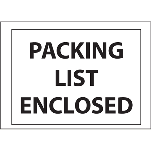 Packing List Envelopes, 4" L x 5" W, Backloading Style - Belle-Pak B101