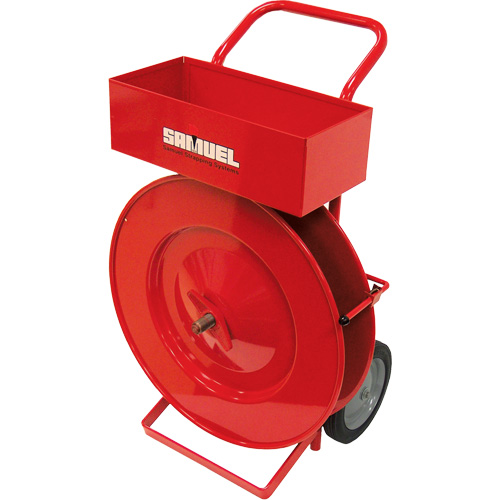 Strapping Dispenser, Polyester/Steel/Polypropylene Straps, 16" Core Dia., 2.875" Roll Width - Samuel 699105