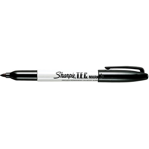 T.E.C. Permanent Marker, Black, Fine Tip - Sharpie 13401