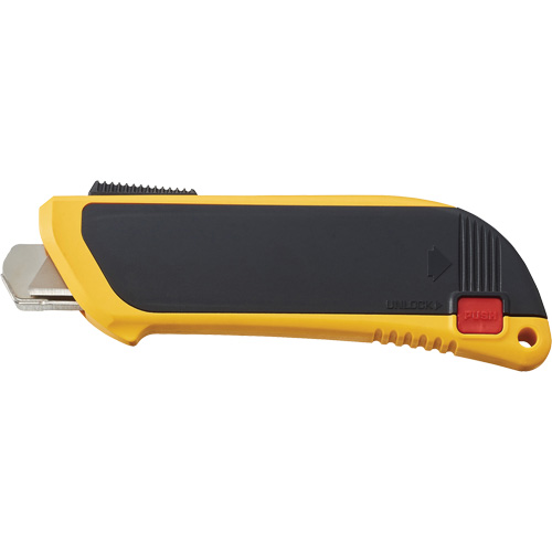 Automatic Self-Retracting Safety Knife with Guard, 10 mm, Carbon Steel, Heavy-Duty, Plastic Handle - Olfa 1060595