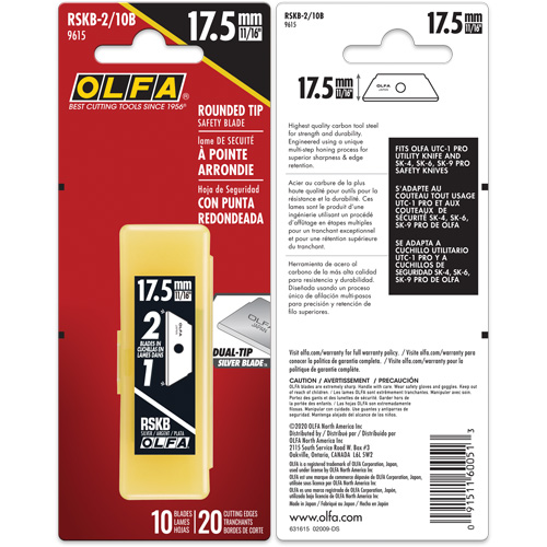 Couteaux s&eacute;curitaires Flex-Guard, Style Simple - Olfa 9615
