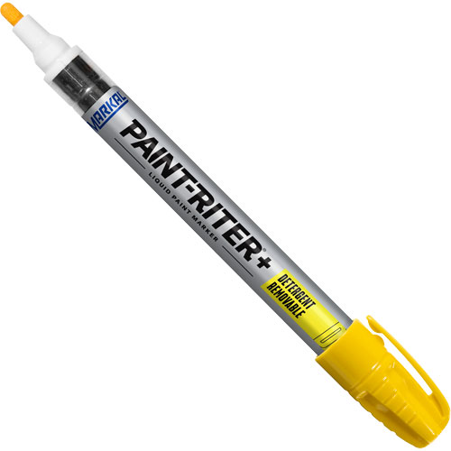 Paint-Riter&reg;+ Detergent Removable Paint Marker, Liquid, Yellow - Markal 097011