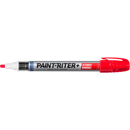 Paint-Riter&reg;+ Detergent Removable Paint Marker, Liquid, Red - Markal 097012