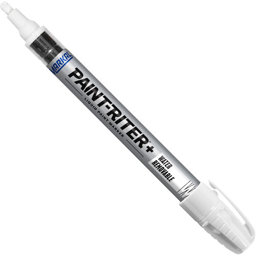 Marqueurs &agrave; la peinture nettoyable &agrave; l'eau Paint-Riter+, Liquide, Blanc - Markal 097030