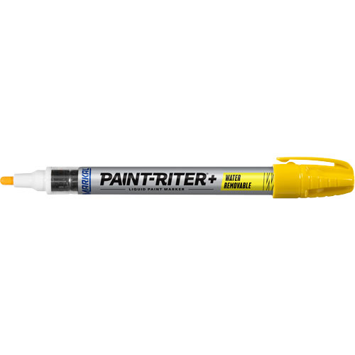 Paint-Riter&reg;+ Water Removable Paint Marker, Liquid, Yellow - Markal 097031