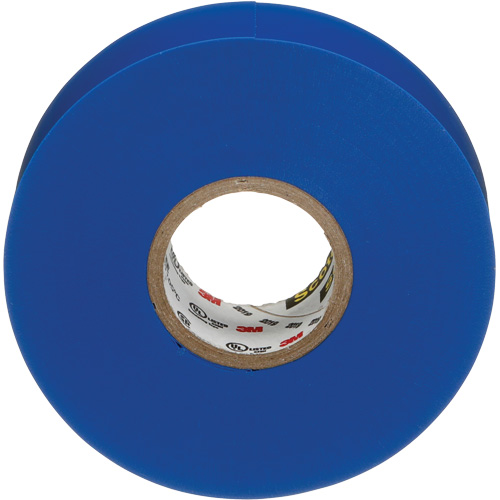 Rubans en vinyle pour codage en couleurs 35 Scotch, 19 mm (3/4") x 20,1 m (66'), Bleu, 7 mils - 3M 35-3/4X66BL