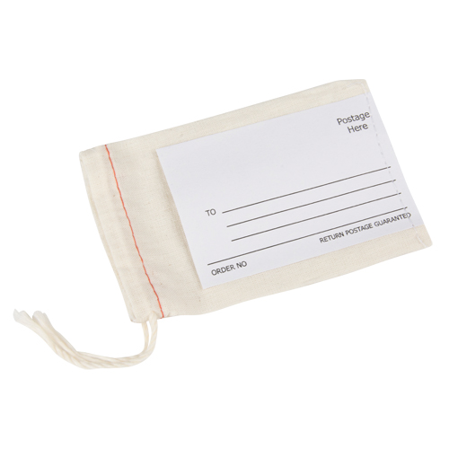 Sacs postaux en tissu avec &eacute;tiquette -  