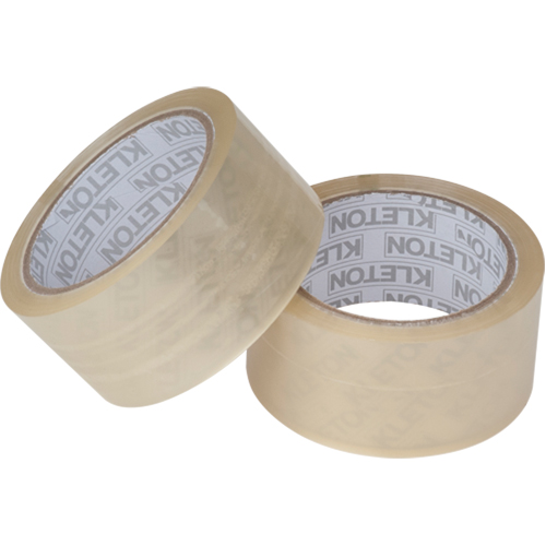 Box Sealing Tape, Acrylic Adhesive, 1.6 mils, 48 mm (2") x 100 m (328') - KLETON 
